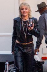MILEY CYRUS after a Photoshoot at a Studio in Burbank 04/14/2021