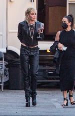MILEY CYRUS after a Photoshoot at a Studio in Burbank 04/14/2021