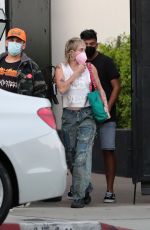 MILEY CYRUS Leaves a Hair Salon in West Hollywood 04/29/2021
