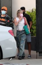 MILEY CYRUS Leaves a Hair Salon in West Hollywood 04/29/2021