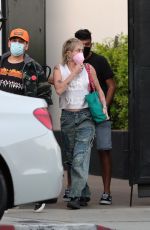 MILEY CYRUS Leaves a Hair Salon in West Hollywood 04/29/2021