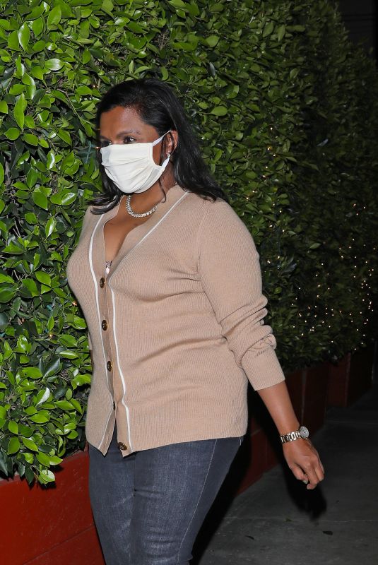 MINDY KALING at Giorgio Baldi in Santa Monica 04/02/2021