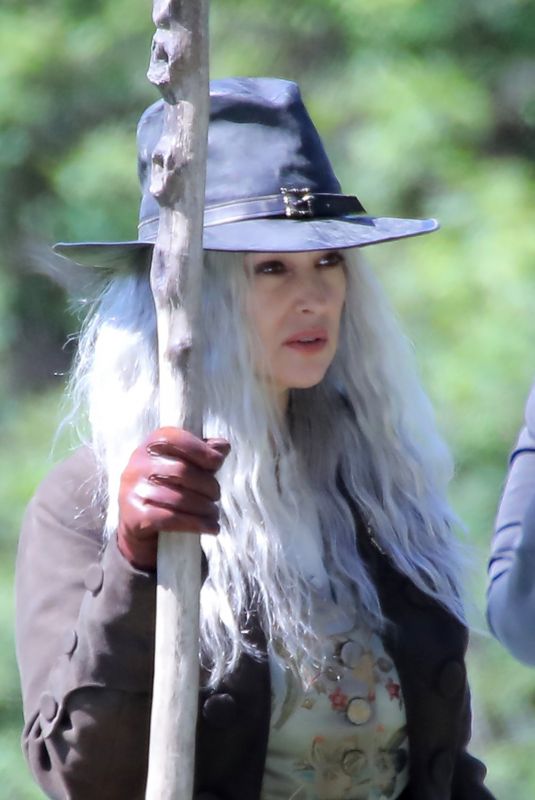MONICA BELLUCCI on the Set of La Befana Comes at Aight Out in Rome 04/10/2021
