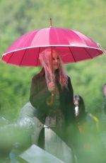 MONICA BELLUCCI on the Set of La Befana Comes at Aight Out in Rome 04/10/2021