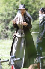 MONICA BELLUCCI on the Set of La Befana Comes at Aight Out in Rome 04/10/2021