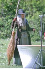 MONICA BELLUCCI on the Set of La Befana Comes at Aight Out in Rome 04/10/2021