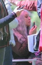 MONICA BELLUCCI on the Set of La Befana Comes at Aight Out in Rome 04/10/2021