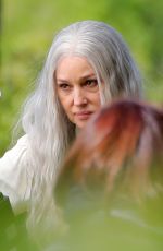 MONICA BELLUCCI on the Set of La Befana Comes at Aight Out in Rome 04/10/2021