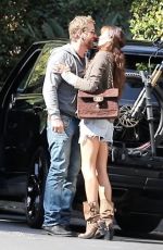 MONICA BROWN and Gerard Butler Out Kissinig in Hollywood 04/05/2021
