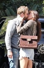 MONICA BROWN and Gerard Butler Out Kissinig in Hollywood 04/05/2021