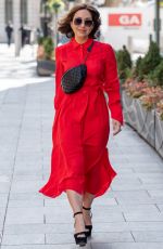 MYLEENE KLASS All in Red at Global Studios in London 04/15/2021