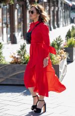 MYLEENE KLASS All in Red at Global Studios in London 04/15/2021
