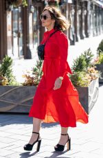 MYLEENE KLASS All in Red at Global Studios in London 04/15/2021