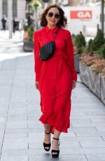 MYLEENE KLASS All in Red at Global Studios in London 04/15/2021