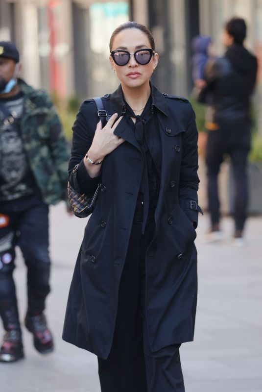 MYLEENE KLASS Arrives at Smooth Radio in London 04/17/2021