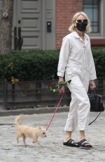 NAOMI WATTS Out with Her Dog in New York 04/18/2021