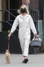 NAOMI WATTS Out with Her Dog in New York 04/18/2021