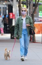 NAOMI WATTS Out with Her Dog in New York 04/28/2021