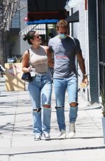 NATALIE JOY and Nick Viall Out for Lunch in Los Angeles 04/20/2021
