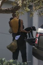 NICKY WHELAN and Frank Grillo Arrive at Their Home in Hollywood 04/27/2021