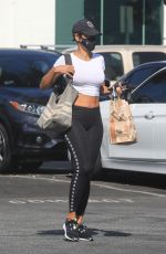 NICOLE MURPHY in Tights Shopping at Bristol Farms in West Hollywood 04/08/2021