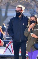 NINA AGDAL Out with Friend at Washington Square Park in New York 04/02/2021