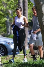 NINA DOBREV Heading to a Gym in Los Angeles 04/19/2021