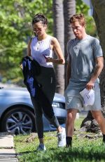 NINA DOBREV Heading to a Gym in Los Angeles 04/19/2021