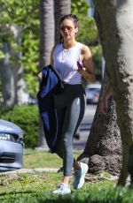 NINA DOBREV Heading to a Gym in Los Angeles 04/19/2021