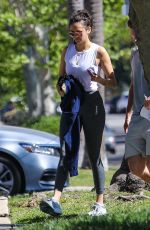 NINA DOBREV Heading to a Gym in Los Angeles 04/19/2021