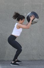 NINA DOBREV Workout at a Private Gym in Santa Monica 04/16/2021