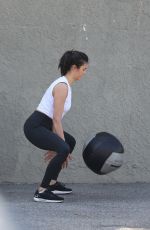NINA DOBREV Workout at a Private Gym in Santa Monica 04/16/2021