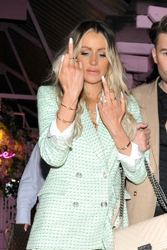 OLIVIA ATTWOOD Leaves Boujee Bar in Manchester 04/23/2021