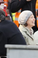 OLIVIA COLMAN on the Set of Landscapers in Essex 04/08/2021