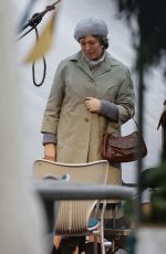 OLIVIA COLMAN on the Set of Landscapers in Essex 04/08/2021