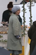 OLIVIA COLMAN on the Set of Landscapers in Essex 04/08/2021