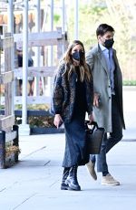 OLIVIA PALERMO and Johannes Huebl Out Kissing in New York 04/08/2021