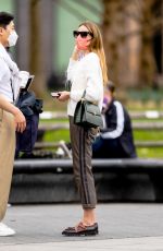 OLIVIA PALERMO Out with a Friend at Washington Square Park in New York 03/31/2021
