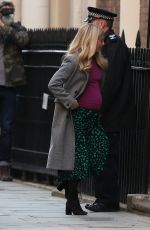 OPHELIA LOVIBOND on the Set of This Sceptred Isle in London 04/19/2021