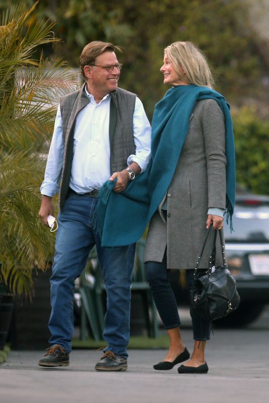 PAULINA PORIZKOVA and Aaron Sorkin Out in Los Angeles 04/27/2021