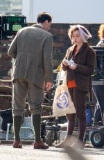 PHOEBE DYNEVOR and Matthew Goode on the Set of The Colour Room in Stoke-on-trent 04/01/2021