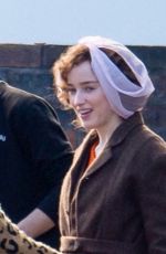 PHOEBE DYNEVOR and Matthew Goode on the Set of The Colour Room in Stoke-on-trent 04/01/2021