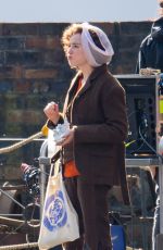 PHOEBE DYNEVOR and Matthew Goode on the Set of The Colour Room in Stoke-on-trent 04/01/2021