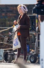 PHOEBE DYNEVOR and Matthew Goode on the Set of The Colour Room in Stoke-on-trent 04/01/2021