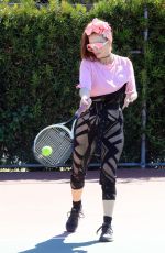 PHOEBE PRICE at a Tennis Courts in Los Angeles 03/31/2021