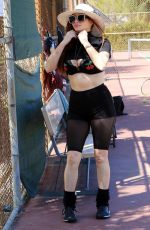 PHOEBE PRICE at a Tennis Courts in Los Angeles 04/20/2021