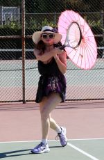 PHOEBE PRICE Out Playing Tennis in Los Angeles 04/01/2021
