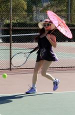 PHOEBE PRICE Out Playing Tennis in Los Angeles 04/01/2021