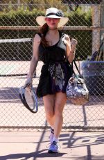 PHOEBE PRICE Out Playing Tennis in Los Angeles 04/01/2021
