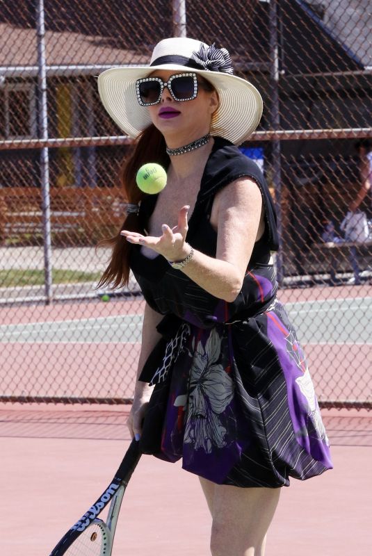 PHOEBE PRICE Out Playing Tennis in Los Angeles 04/01/2021